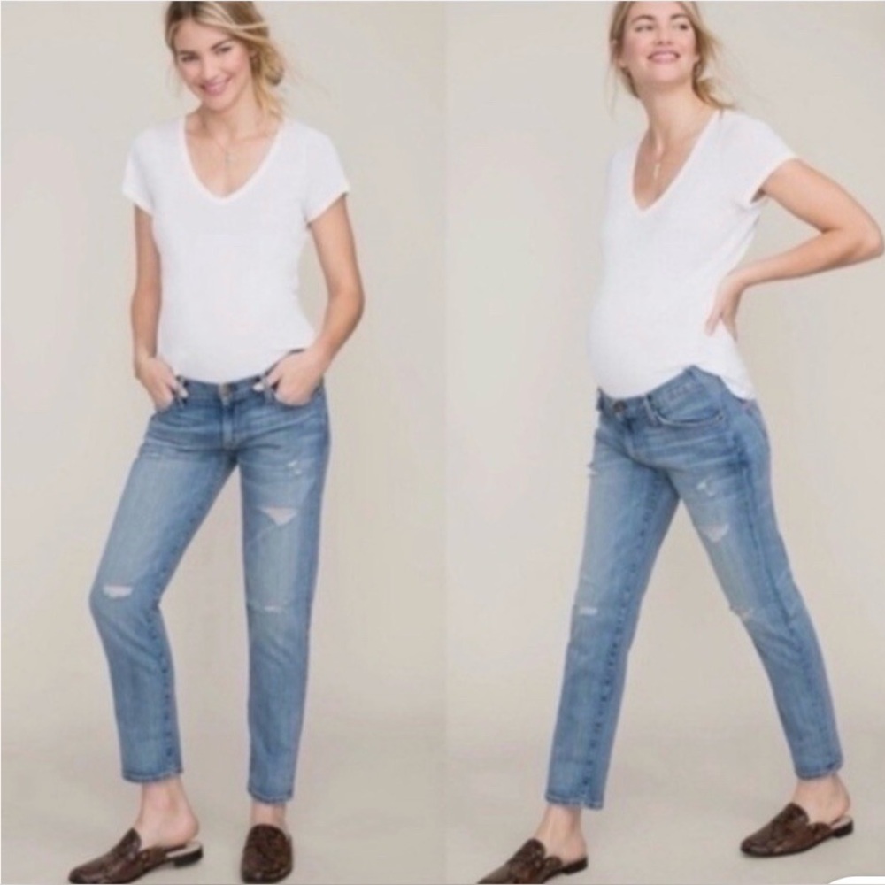 Hatch Collection x Current/Elliott Maternity Boyfriend Jeans Size 27